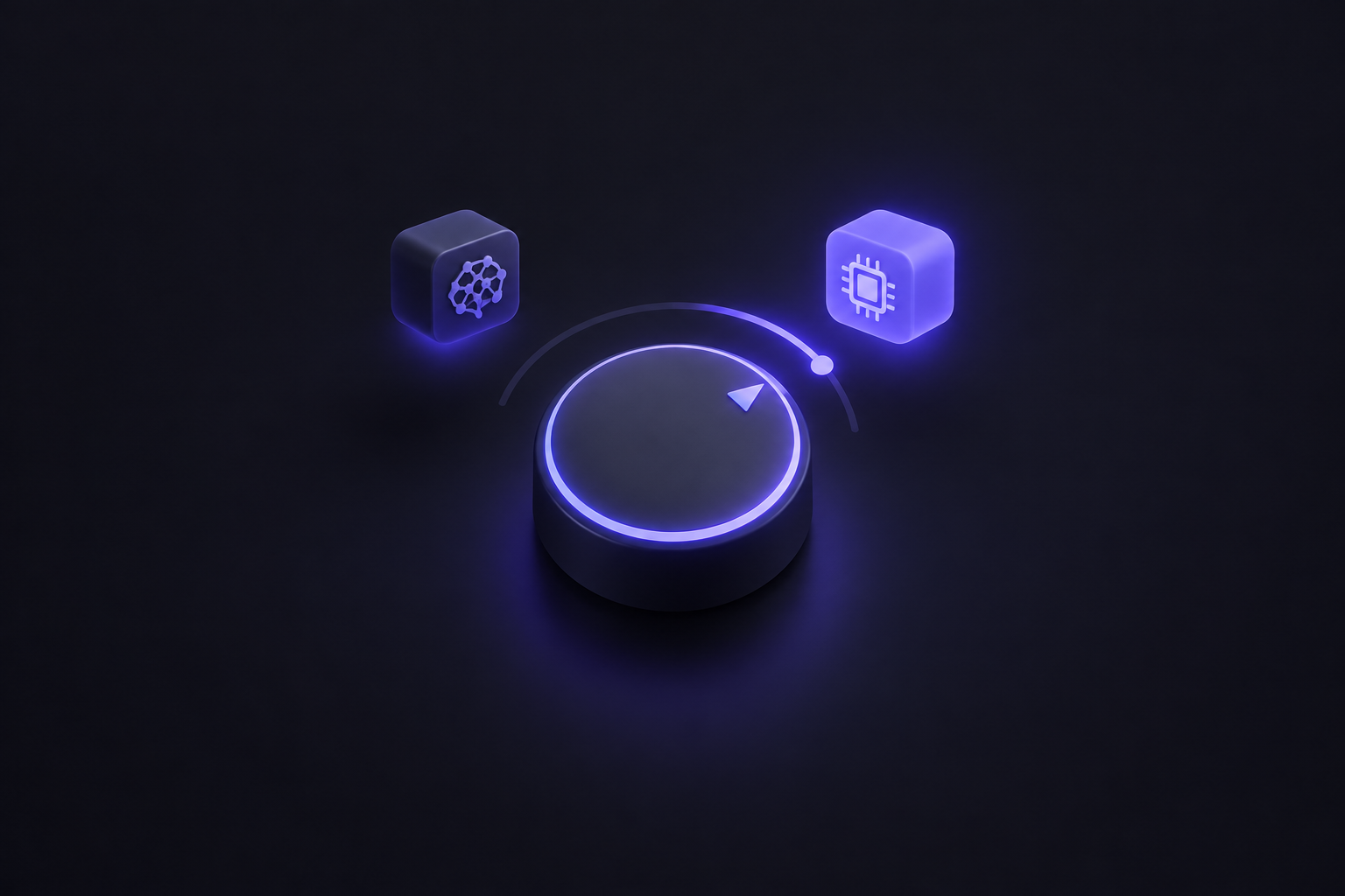 A selector choosing between AI models